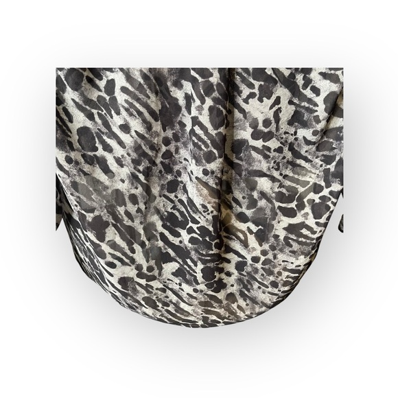new Allsaints ✽ Penny Ambient Chiffon Surplice Top ✽ Pale Grey Leopard Print ✽ S - Picture 13 of 16